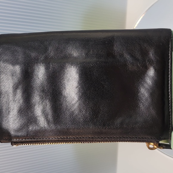 AUTHENTIC MIU MIU TRI-FOLD BLACK LEATHER LONG WALLET GOOD USED CONDITION - Picture 4 of 16
